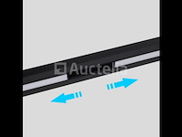 5 x mora led spot lineaire op magnetische rail 48v - 4000k neutraal wit -15w - zwart - afbeelding 5 van  5