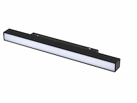 5 x mora led spot lineaire op magnetische rail 48v - 4000k neutraal wit -15w - zwart - afbeelding 3 van  5