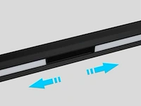 5 x mora led spot lineaire op magnetische rail 48v - 4000k neutraal wit -15w - zwart - afbeelding 5 van  6