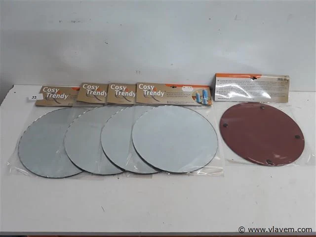 5 x onderzetspiegel 20 cm - afbeelding 1 van  2