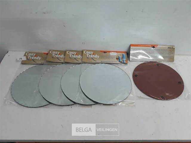 5 x onderzetspiegel 20 cm - afbeelding 1 van  3