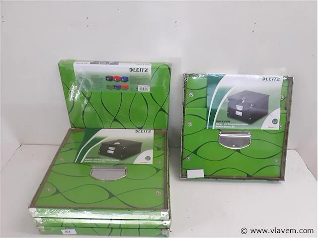 5 x opbergbox inklapbaar met deksel - afbeelding 1 van  2