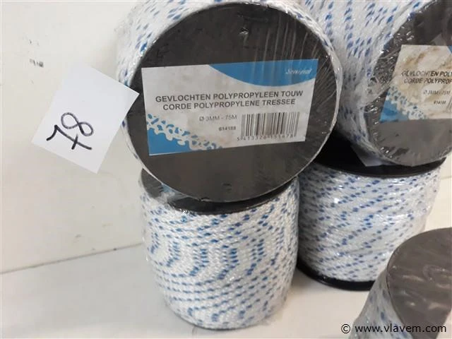 5 x polyprop touw 3 mm 75 m - afbeelding 2 van  2