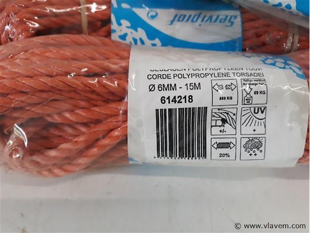 5 x polyprop touw 6 mm 15 m - afbeelding 2 van  2