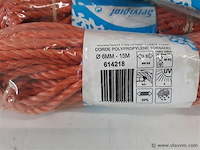 5 x polyprop touw 6 mm 15 m - afbeelding 2 van  2