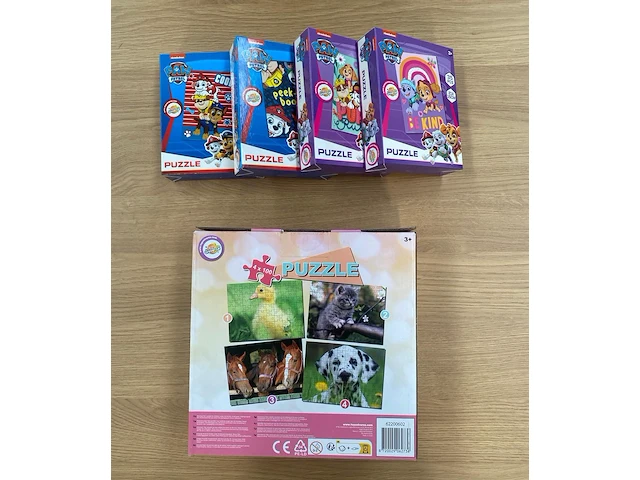 5 x puzzel - kinderen - paw patrol - 4 in 1 - afbeelding 2 van  2