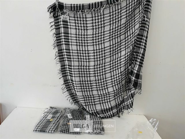 5 x sjaal zwart/wit mix - afbeelding 2 van  3