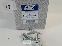 5 x spaanplaatvijzen wit verzinkt5 x 50 mm 200 stuks kruiskop pz - afbeelding 3 van  3