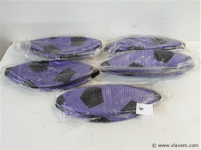 5 x speelbal pvc paars - afbeelding 1 van  2