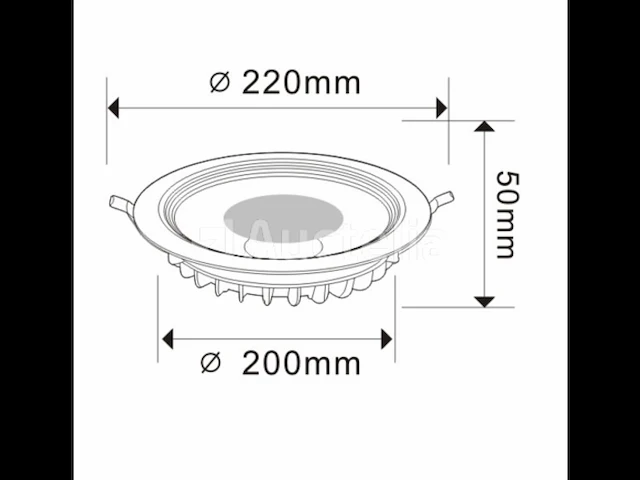 5 x spot cob 30w - led - inbouw - rond - 3000k (warm wit) - afbeelding 2 van  4
