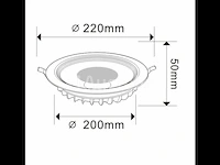 5 x spot cob 30w - led - inbouw - rond - 3000k (warm wit) - afbeelding 2 van  4