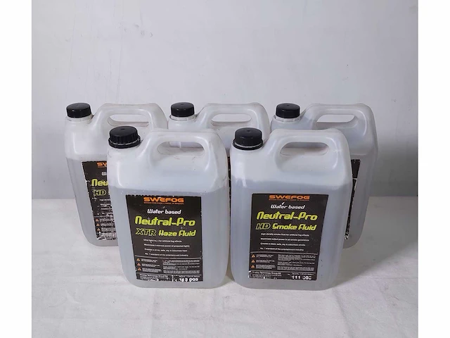 5 x swefog neutral-pro high density smoke fluid water based 5l - afbeelding 1 van  3