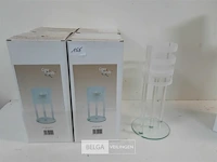 5 x t-lichthouder glas op voet 25 cm - afbeelding 2 van  3