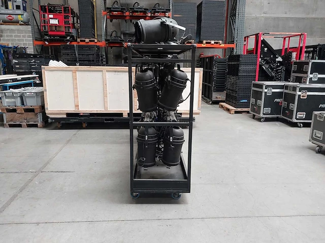 5 x thomas par64 black 6-bar soca in w/dolly - afbeelding 2 van  4