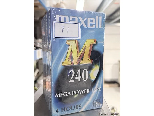 5 x videocassette maxell m 240 - op druk - afbeelding 1 van  2