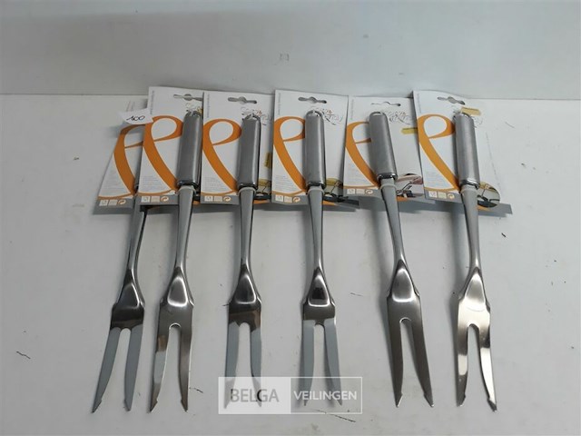 5 x vleesvork 33 cm 18/10 - afbeelding 1 van  3
