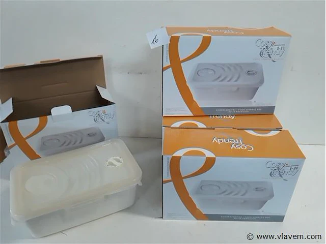 5 x voorraaddoos porselein met pvc deksel - afbeelding 1 van  2
