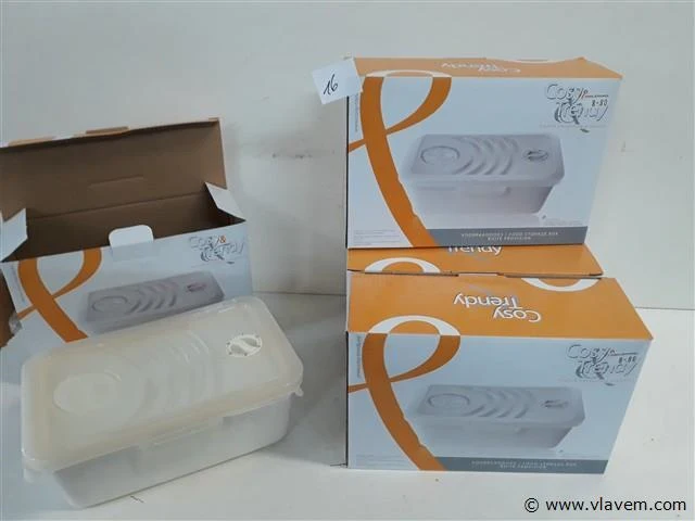 5 x voorraaddoos porselein met pvc deksel - afbeelding 1 van  2