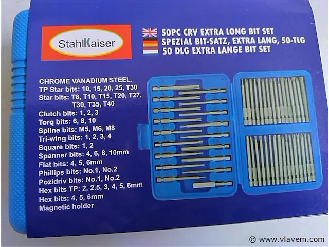 50 delige extra lange bitset stahlkaiser - afbeelding 7 van  7