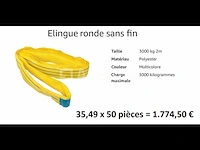 50 eindloze rondstroppen 2 m 3000 kg - afbeelding 1 van  1
