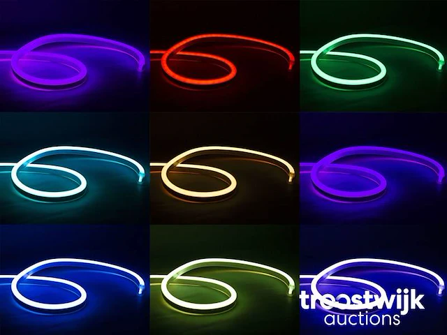 50 meter 8w/m smd neon led strip waterdicht rgb bluetooth - afbeelding 3 van  5