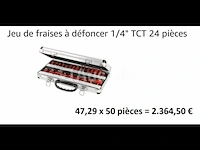 50 sets freesbits 1/4" tct 24 stuks - afbeelding 1 van  1