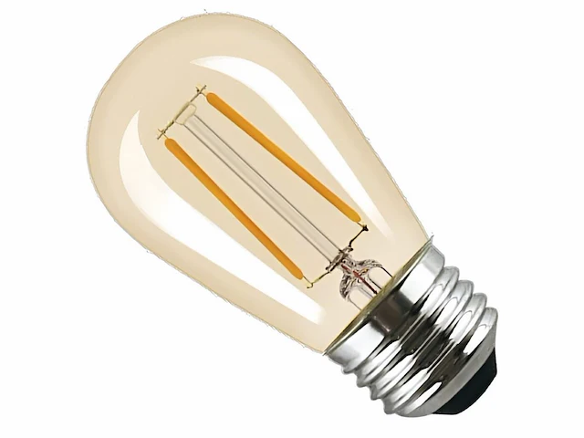 50 x 2w e27 st45 amber filament led bulb 2000k - afbeelding 4 van  5