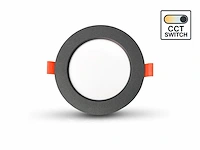 50 x 4.9w cct 3 kleur inbouwspot watredicht zwart - afbeelding 2 van  4