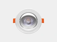 50 x 4.9w smd led inbouwspot 3000k mat wit met lens - afbeelding 2 van  4