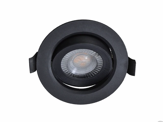 50 x 4.9w smd led inbouwspot 3000k zwart met lens - afbeelding 3 van  6