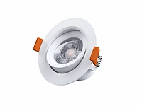 50 x 4.9w smd led inbouwspot 4000k mat wit met lens - afbeelding 2 van  5