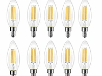 50 x c35 led- filament lamp – 6w – e14 – dimbaar – 2700k – warm wit - afbeelding 3 van  3