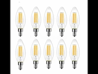 50 x filamentlamp c35 - 6w - led - e14 - dimbaar - 2700k (warm wit) - afbeelding 1 van  3