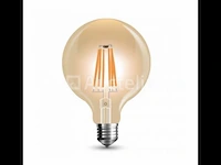 50 x filamentlamp g95 amber - 6w - led - e27 - dimbaar - 2700k (warm wit) - afbeelding 3 van  3