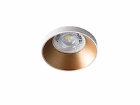 50 x gu10 inbouw armatuur wit en goud met lamphouder - afbeelding 1 van  5