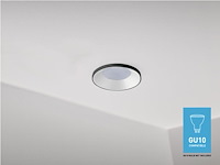 50 x gu10 inbouw armatuur wit en zwart met lamphouder - afbeelding 1 van  5