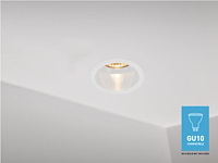 50 x gu10 inbouw armatuur wit met lamphouder - afbeelding 1 van  5