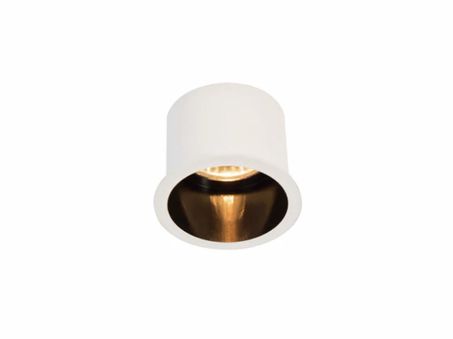 50 x gu10 inbouw design armatuur cilinder zand wit en zwart met lamphouder - afbeelding 2 van  5