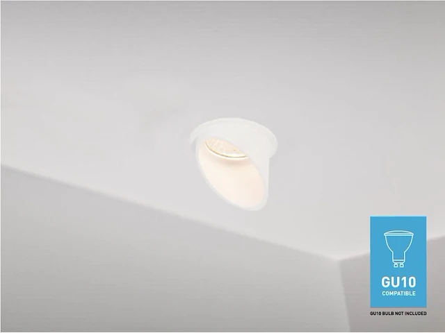 50 x gu10 inbouw design armatuur cilinder zand wit met lamphouder - afbeelding 1 van  5