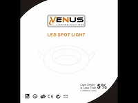 50 x gu10 inbouwlamp – verstelbaar – met lamphouder – chroom zilver – rond – ip20 - afbeelding 3 van  5