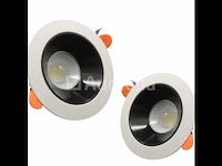 50 x gu10 inbouwlamp – verstelbaar – rond – zwart/wit – ip20 - afbeelding 3 van  4
