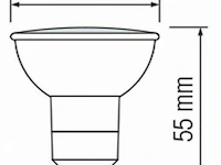 50 x gu10 led spot 3000k (warm wit) - 6w - afbeelding 2 van  4