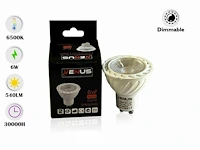 50 x gu10 led spot 6500k - 6w - dimbaar