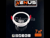 50 x inbouw led spot – 7w – 3000k warm wit – wit/zwart – cob – ø75mm – ip20 - afbeelding 6 van  6