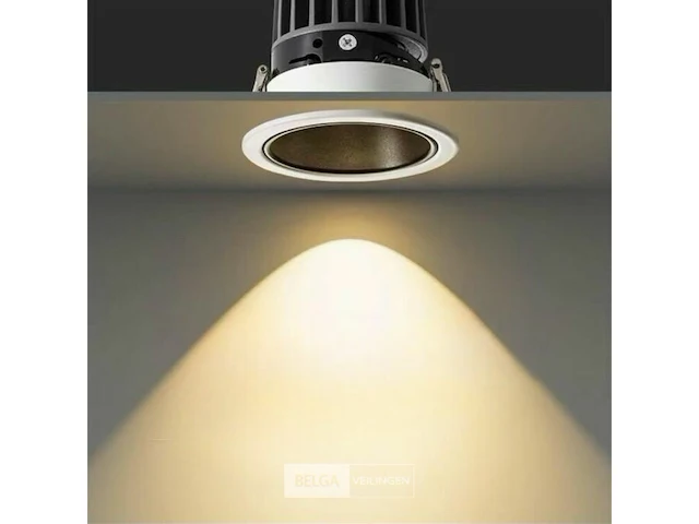 50 x inbouw led spot – 7w – 3000k warm wit – wit/zwart – cob – ø75mm – ip20 - afbeelding 2 van  7