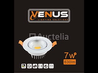 50 x inbouw led spot – 7w – draaibaar – 6500k koud wit – ø70mm – cob – ip20 - afbeelding 5 van  6