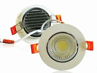 50 x inbouw led spot – 7w – draaibaar – 6500k koud wit – ø70mm – cob – ip20 - afbeelding 2 van  7