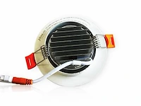 50 x inbouw led spot – 7w – draaibaar – dimbaar – 6500k koud wit – cob – ø70mm – ip20 - afbeelding 3 van  6
