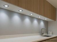 50 x inbouw led spot – 7w – draaibaar – zilver – 6500k koud wit – ø70mm – ip20 - afbeelding 1 van  4