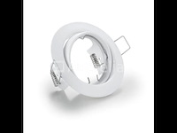 50 x inbouwlamp gu10 – draaibaar – met lamphouder – wit – rond – ip20 - afbeelding 1 van  5